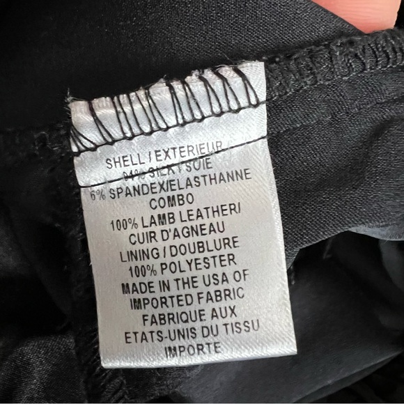 Milly Strapless Bustier Jumpsuit Black Silk Lamb Leather Trim Size 8 - Picture 12 of 12